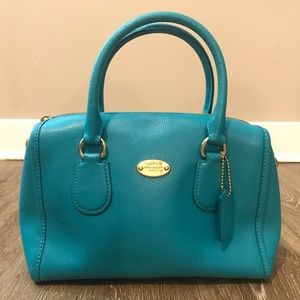 Vintage Style Coach Aqua Bag